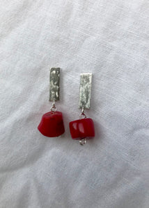 Add Some Gemstone - Coral Dot Earring