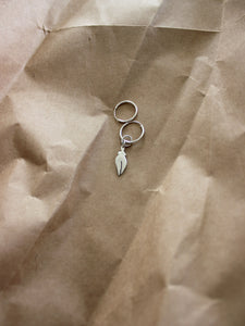 Eco silver earrings, one of a kind female body positivity jewellery